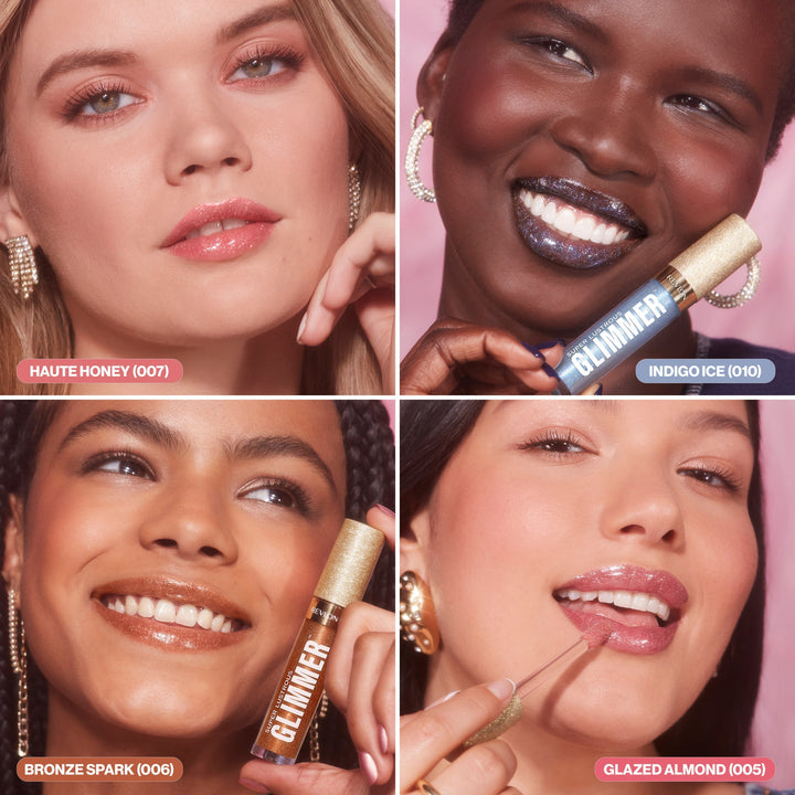 Super Lustrous™ Glimmer Gloss - 4 shade examples