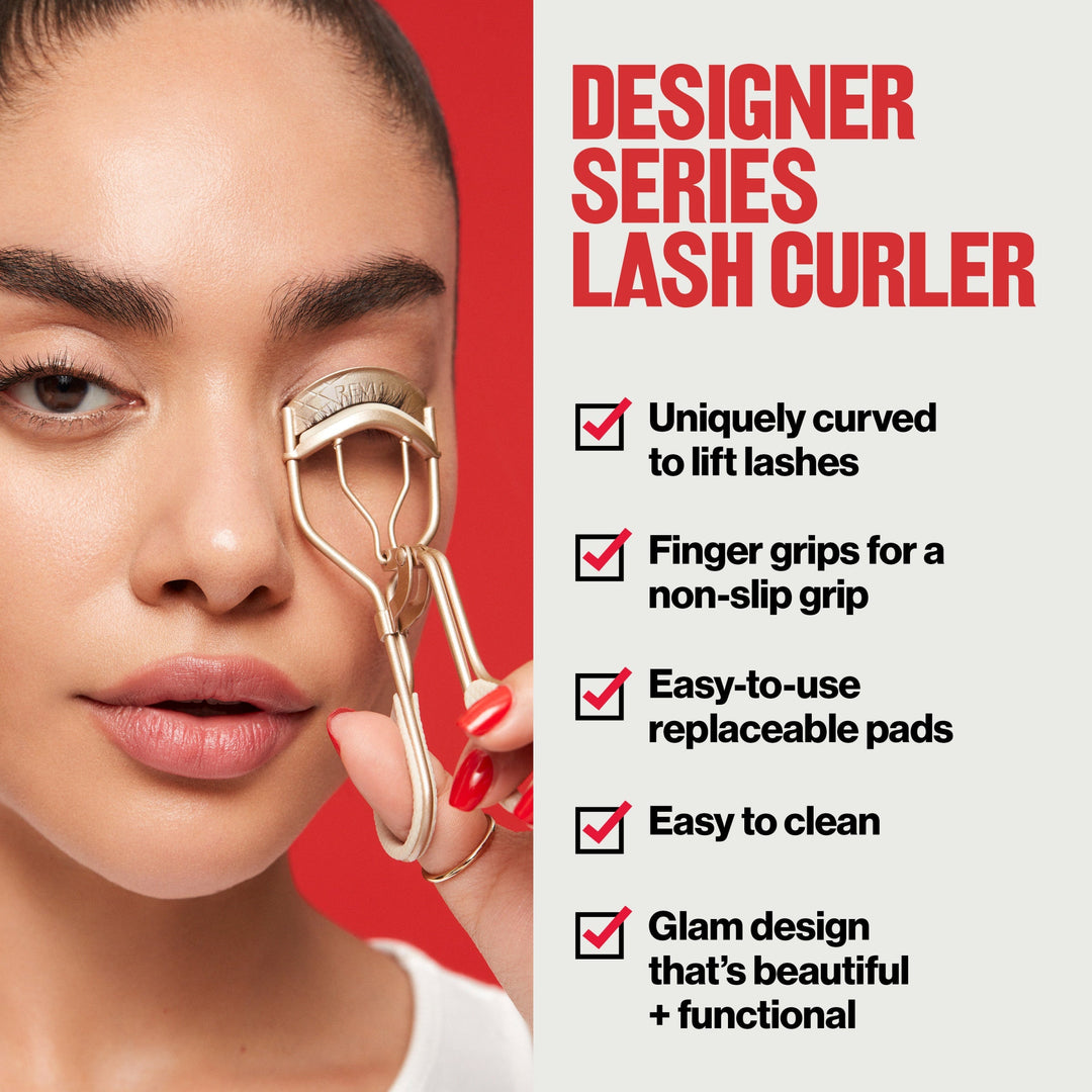 Designer Series Lash Curler: lift lashes, nonslip grip, easy to clean, glam design
