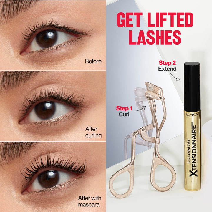 Designer Series Lash Curler & ColorStay Xtensionnaire™ Mascara pairing guide