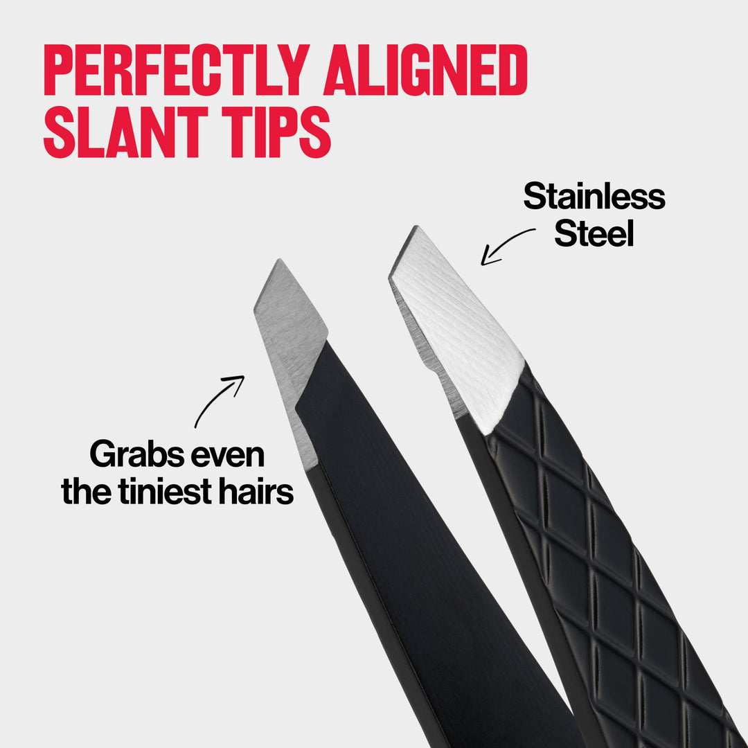 Expert Slant Tip Tweezers - perfectly aligned slant tips