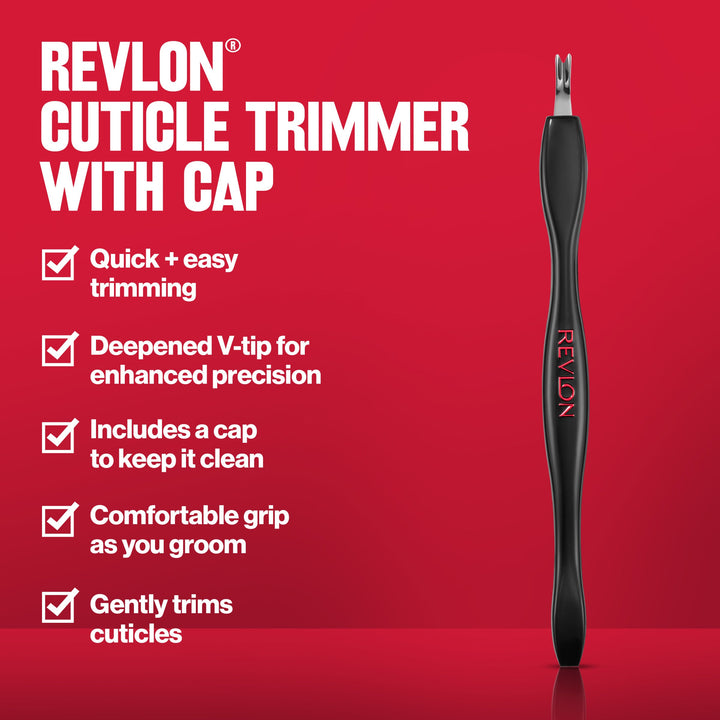 Cuticle Trimmer with Cap: easy trimming, V tip, includes cap, comfortable grip, gently trims