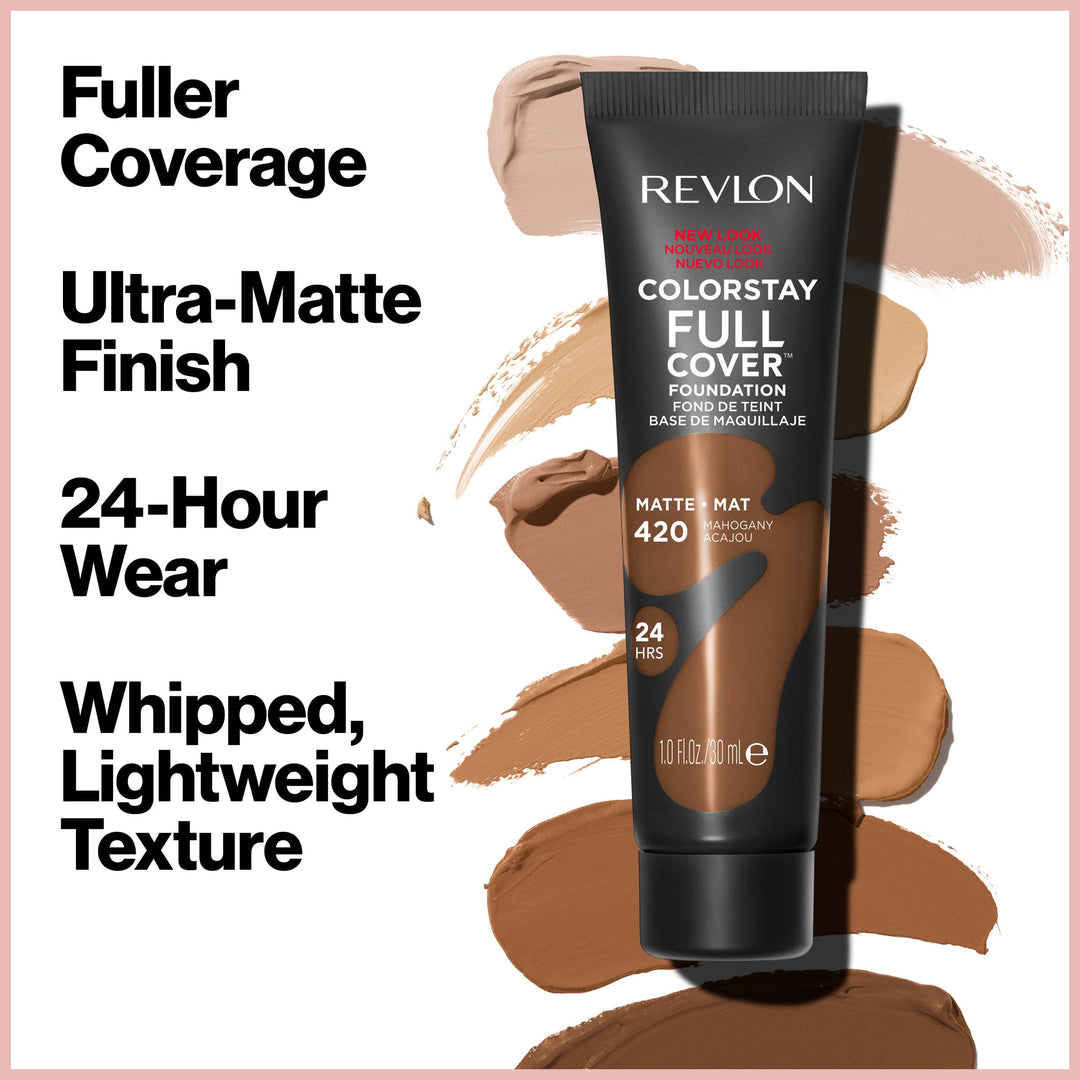 ColorStay Full Cover™ Foundation: full coverage, matte, 24HR, lightweight
