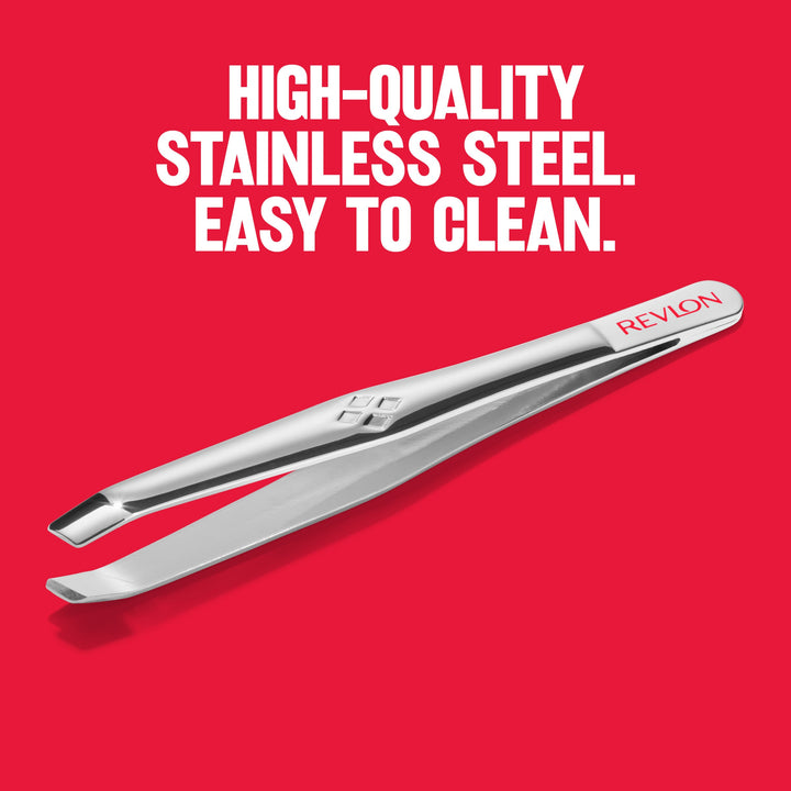 Revlon Slant Tweezer - high quality stainless steel, easy to clean