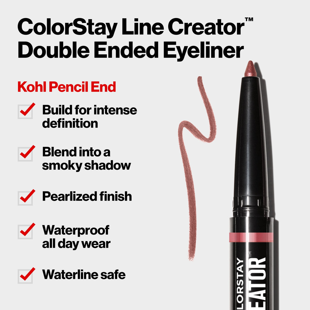ColorStay Line Creator™ Double Ended Liner: intense definition, smoky shadow, pearl finish, waterline safe