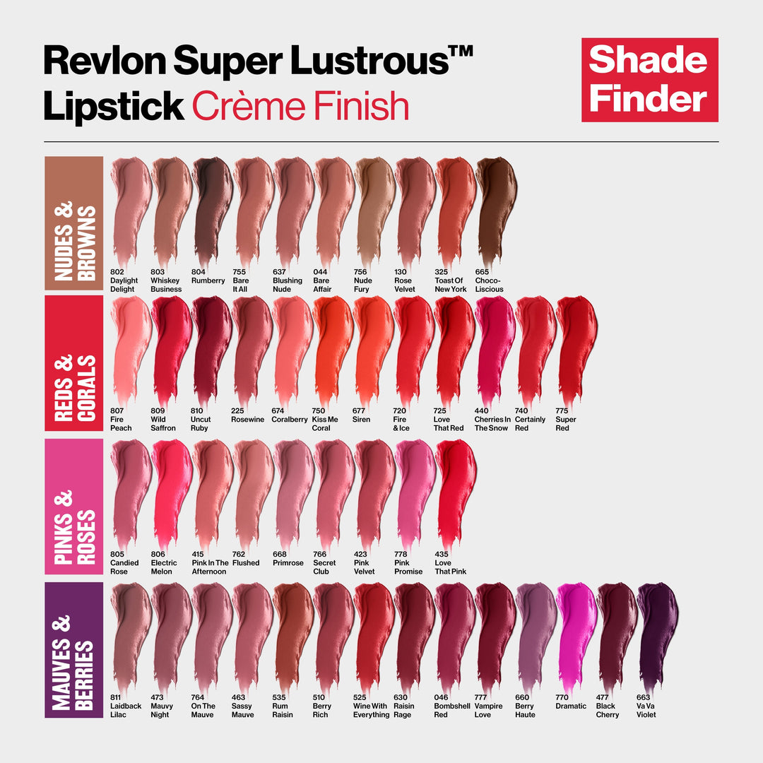 Super Lustrous™ Lipstick Crème Finish - shade finder