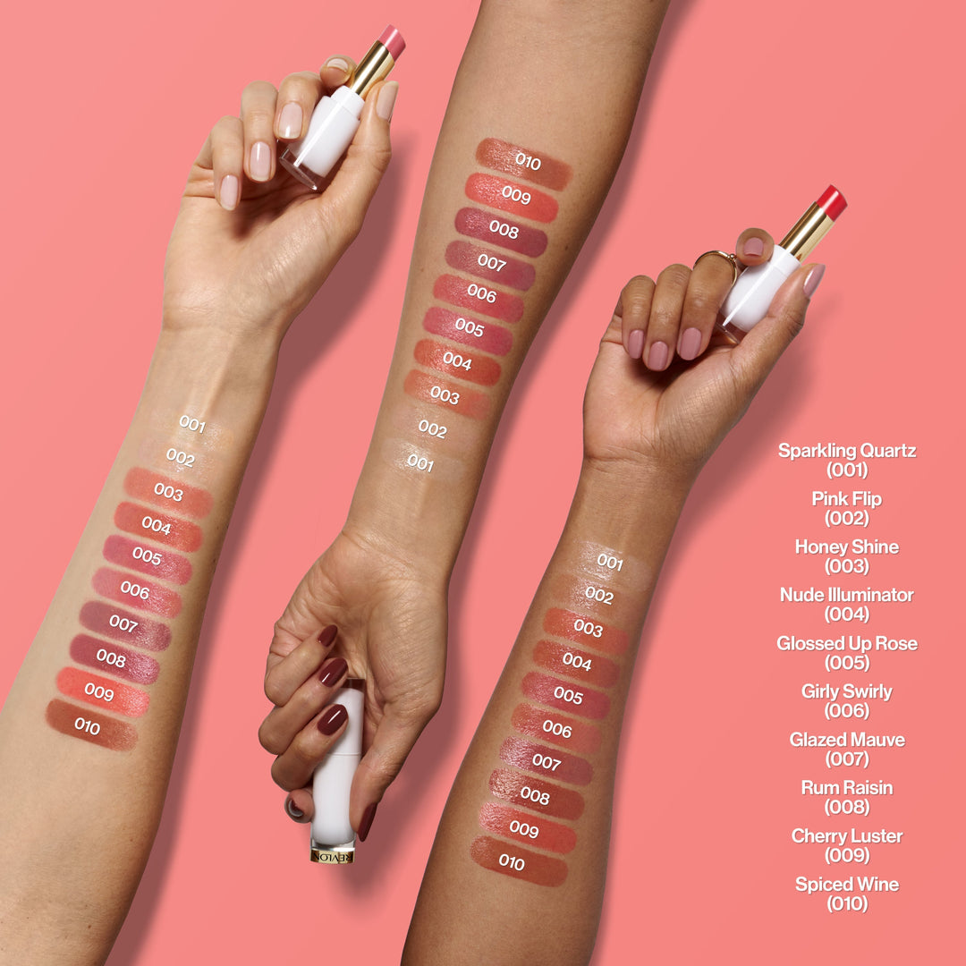 Super Lustrous™ Glass Shine Balm - shade swatches