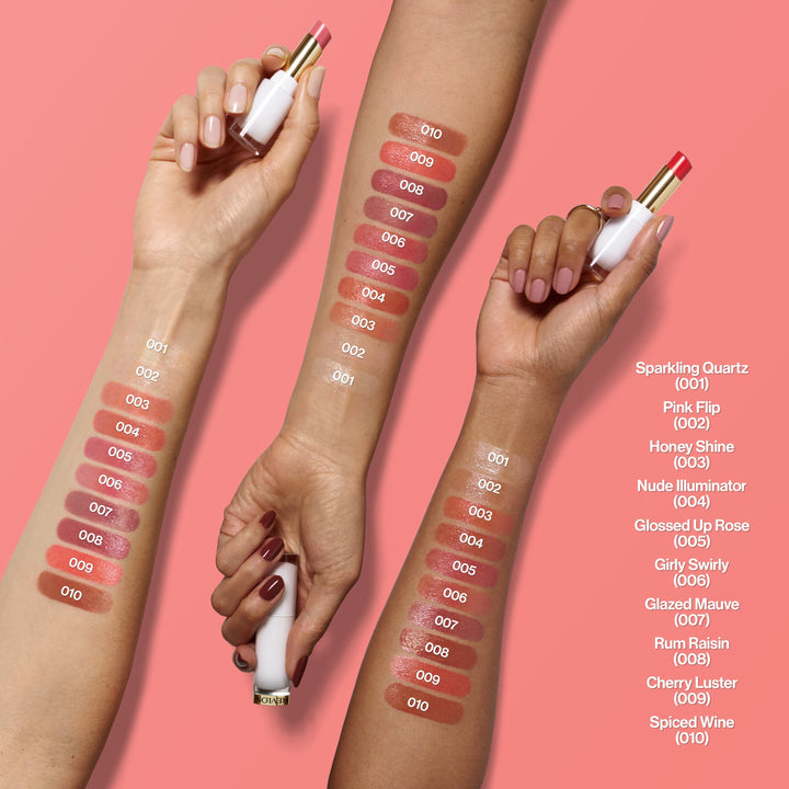 Super Lustrous™ Glass Shine Balm - shade swatches